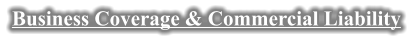 Business Coverage & Commercial Liability